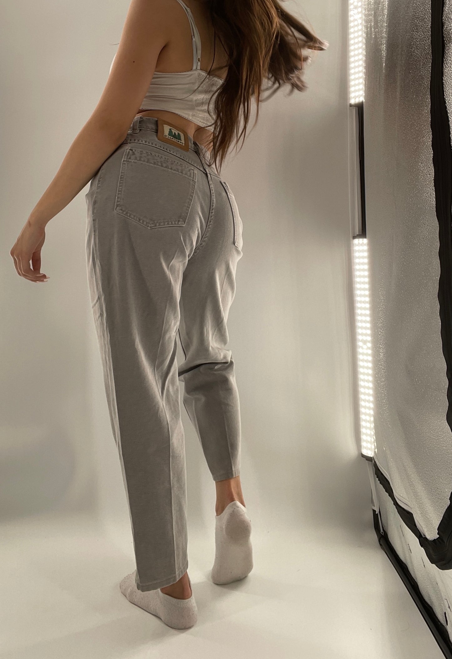 Vintage Democracy High Waisted Grey Jeans (6)