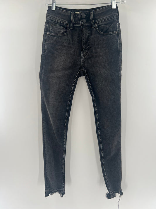 Free People Black Button Up Jeans (Size 25)