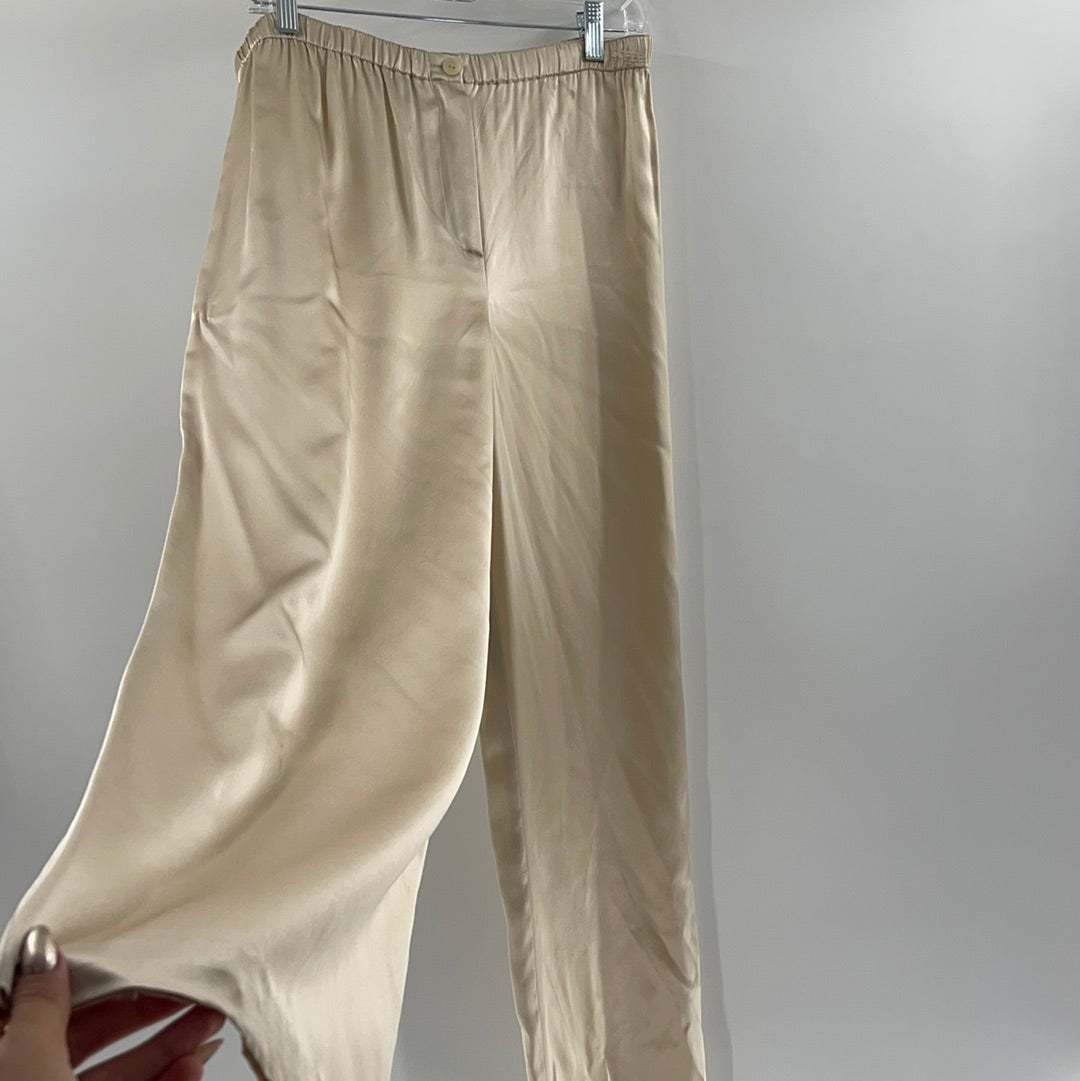 SAKS FIFTH AVE 100% silk champagne bottoms