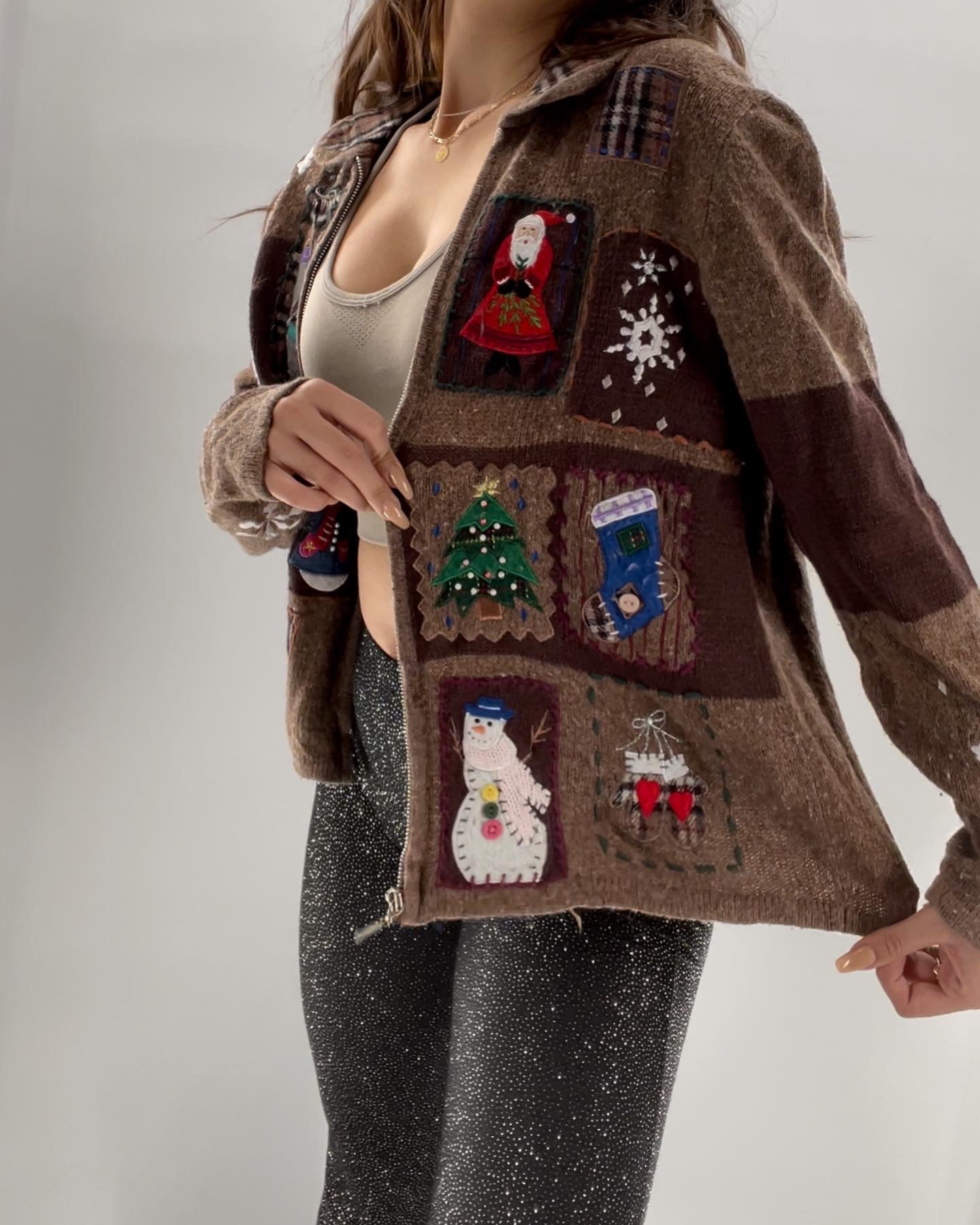 Urban Outfitters Gingerbread Man Holiday Cardigan (Medium)