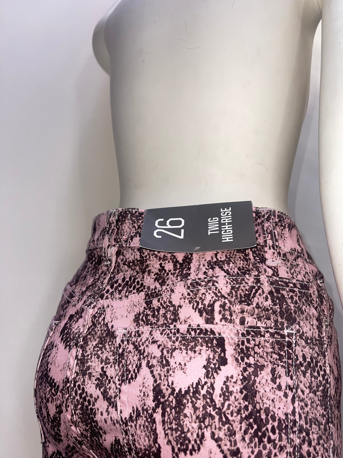 BDG Pink Snakeskin Patterned Pants (Size 26)
