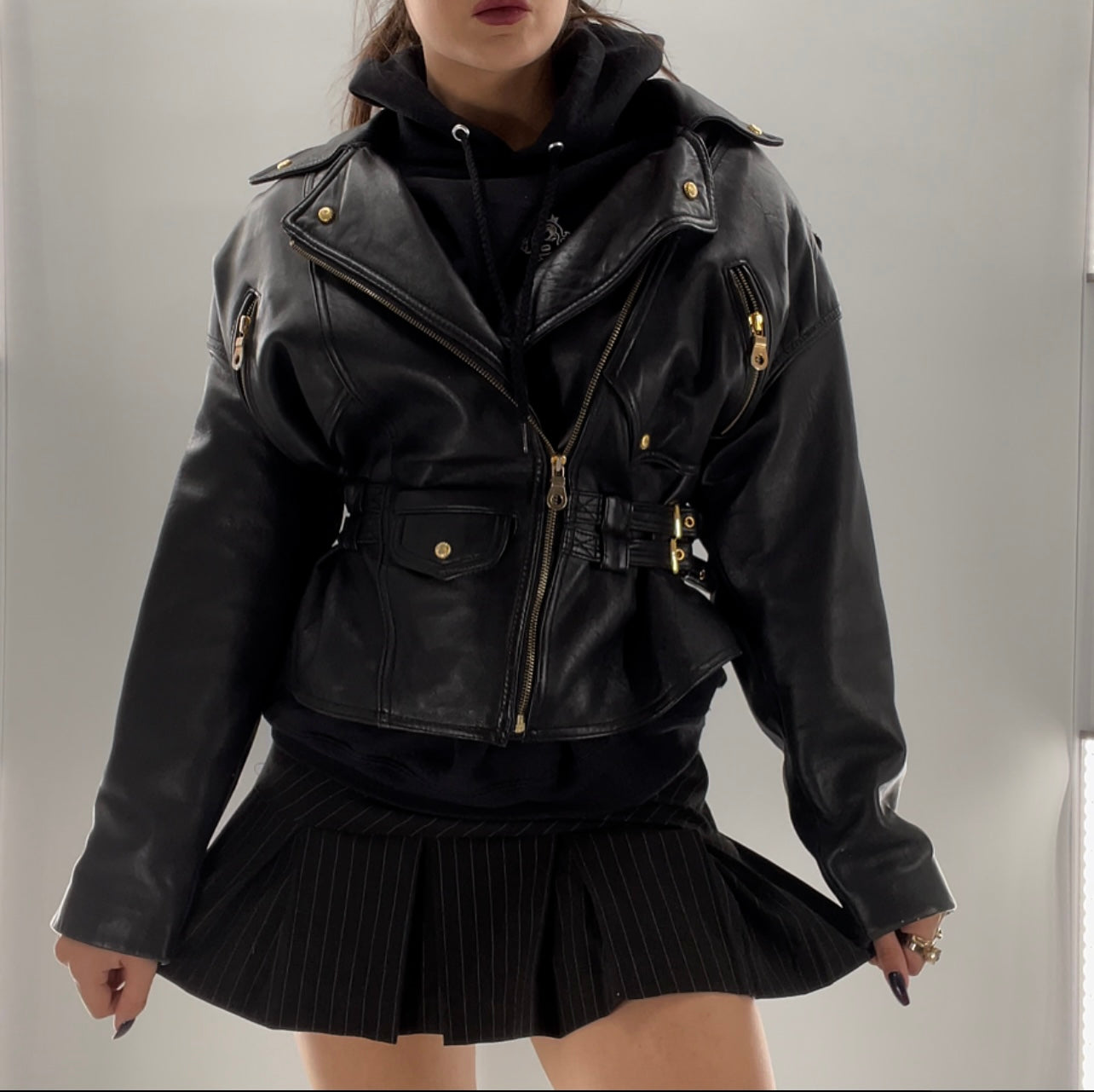 Vintage Studio Siena Leather Moto (Medium)