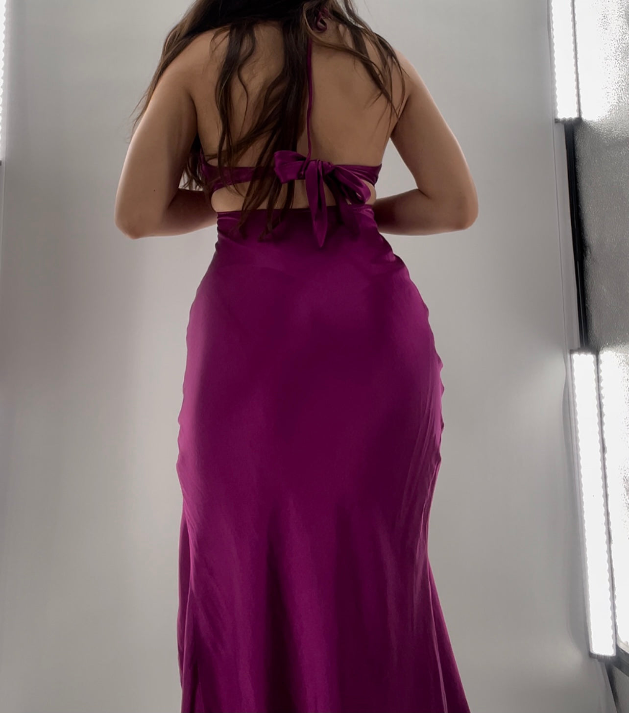 Rays for Days Silky Plum Toned MIDI (XS)