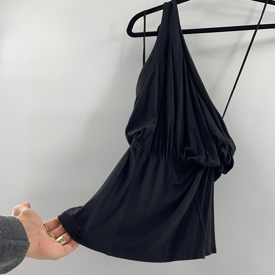 Free People Black One Shoulder Tank (M)