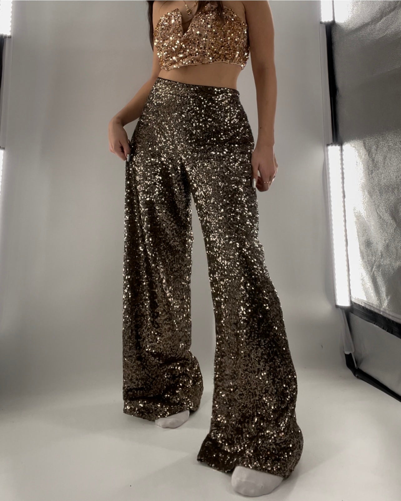 Banana Republic Gold Wide Legs (Small)