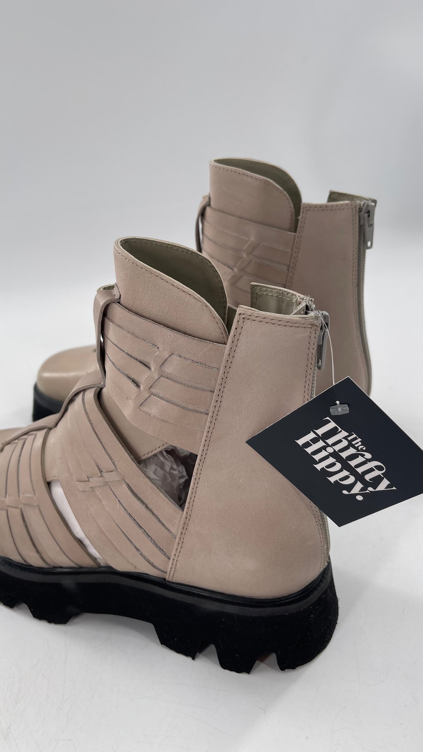 Free People Hydra Huarache Boot in Sand Dollar (39/9)