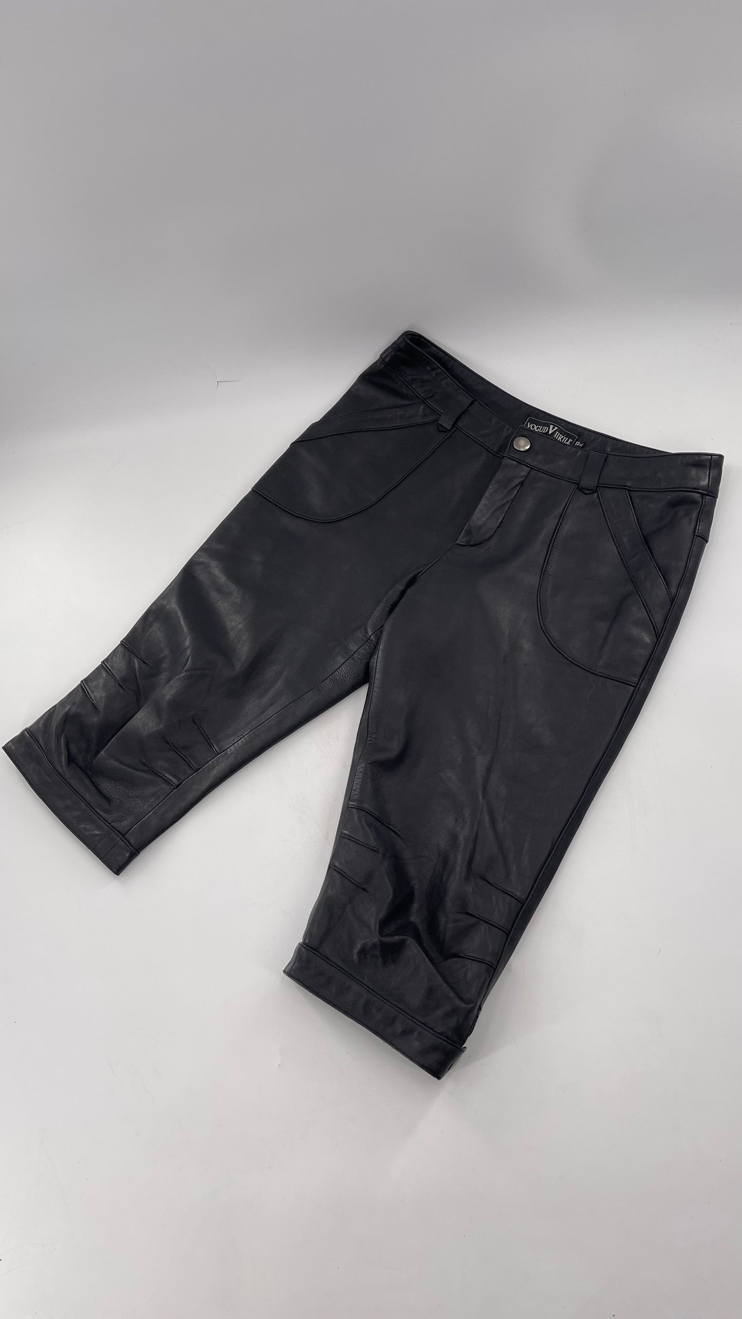VOGUD VIRILE 100% Sheepskin Leather Bermudas (22XL)