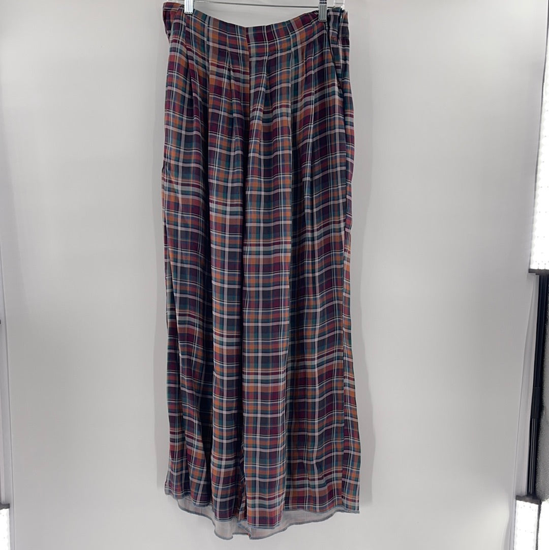 KACHEL x Anthropologie Plaid Wide Leg (Sz 8)