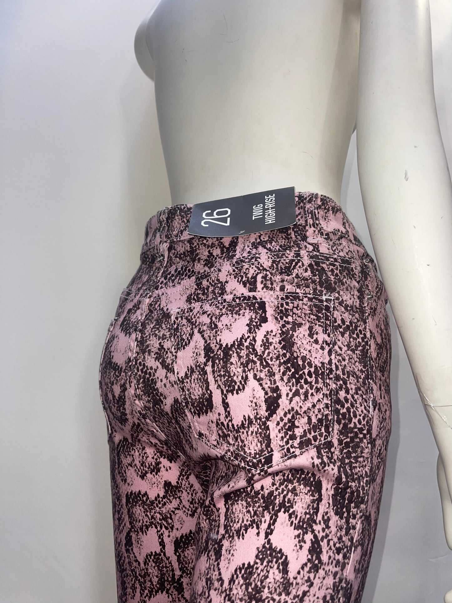 BDG Pink Snakeskin Patterned Pants (Size 26)