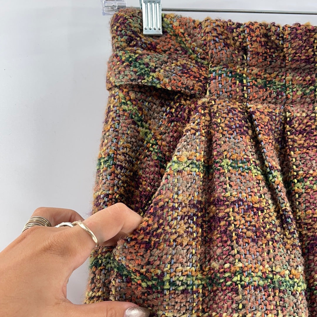 Odille AnthropoloOdille Anthropologie Brown + Green + Orange Knit (Size 4)