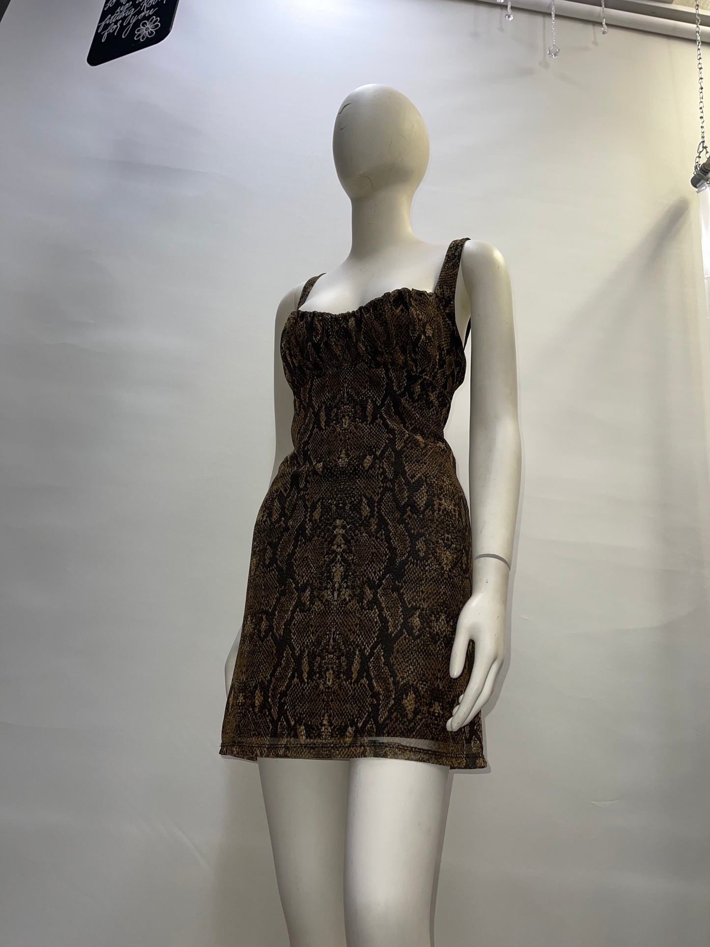 Urban Outfitters Snakeskin Mesh Dress (M)