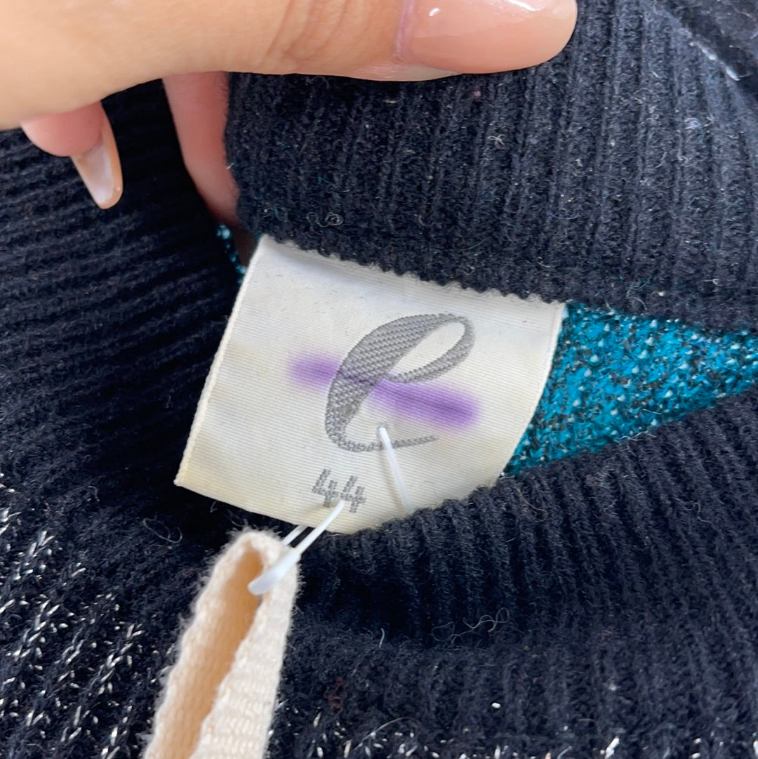Urban Outfitters - Renewal Outfitters - Patterned Sleeves and Striped Torso Cropped Sweater ( Size Medium) ** WITH TAGS**
