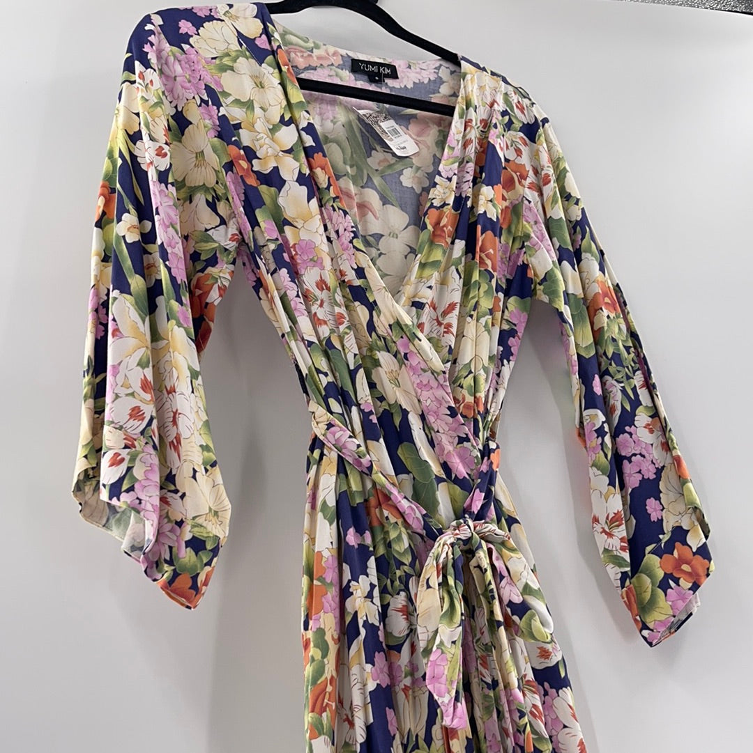 Yumi Kim Anthropologie - Robe / Dress / Overcoat / Kimono Flower Patterned Mini Dress (Size Small)