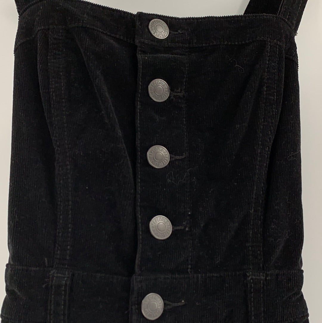 Free People Black Corduroy Overall Midi (0)