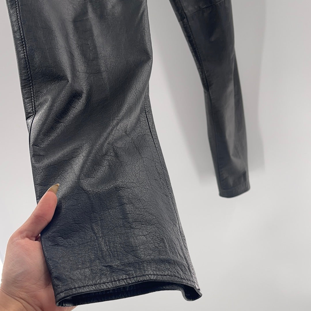 Vintage Pelle high rise Leather Trouser (Sz 2)