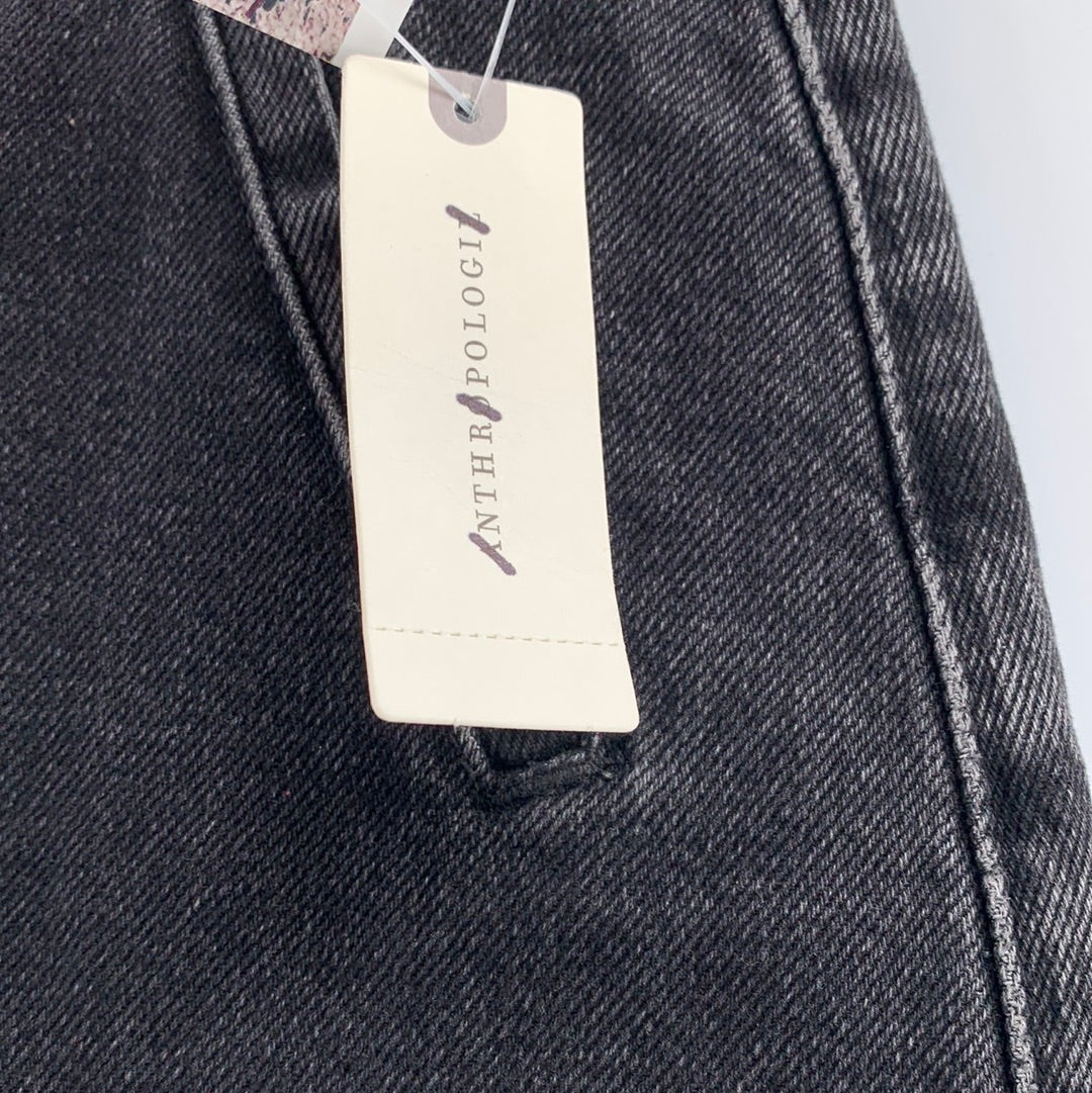 Anthropologie - Button Top to Bottom High Waisted Mini Skirt (Size 2)
