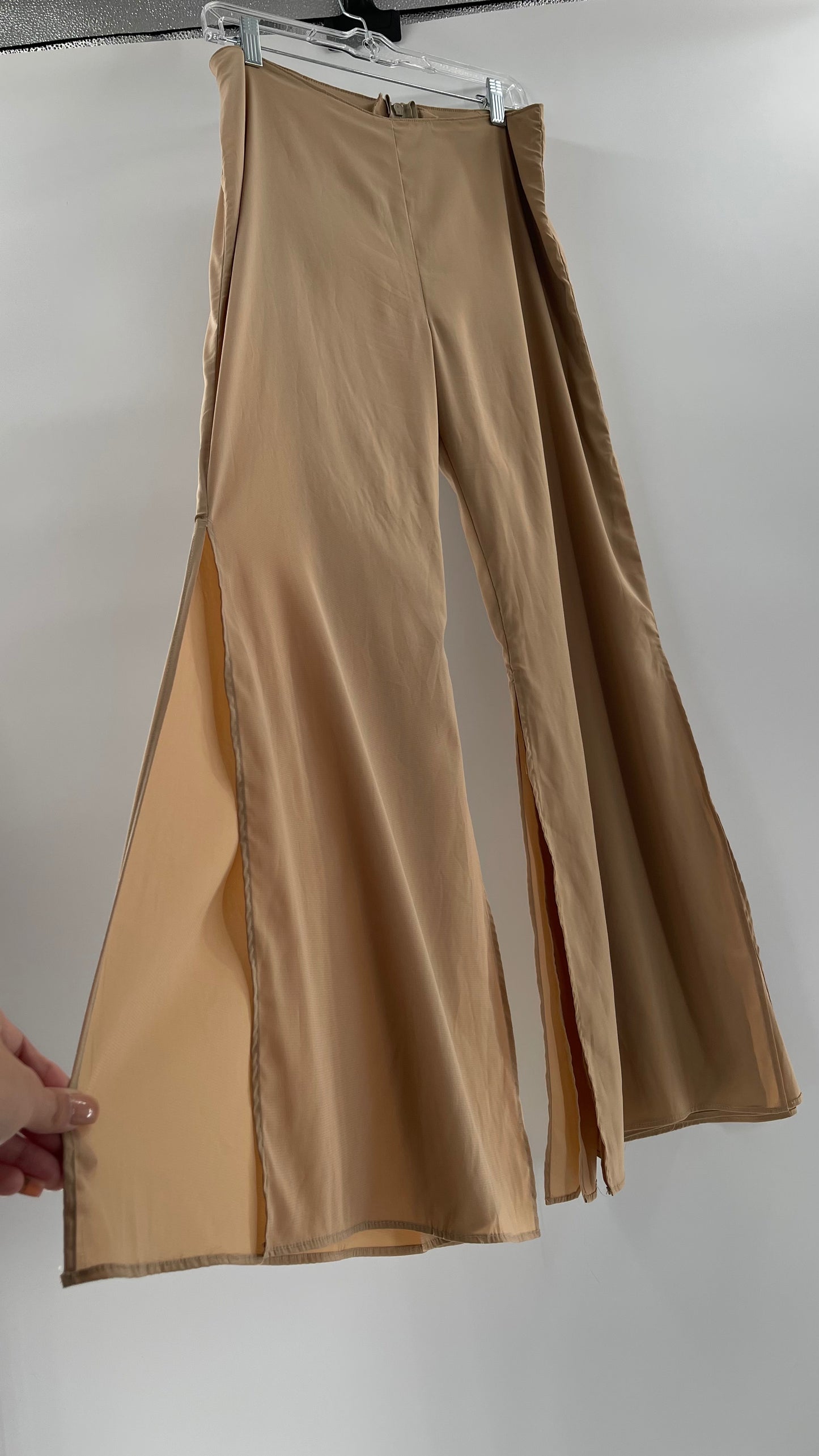 Vintage Tan Hotpants with Double Layered Hem (6/8)
