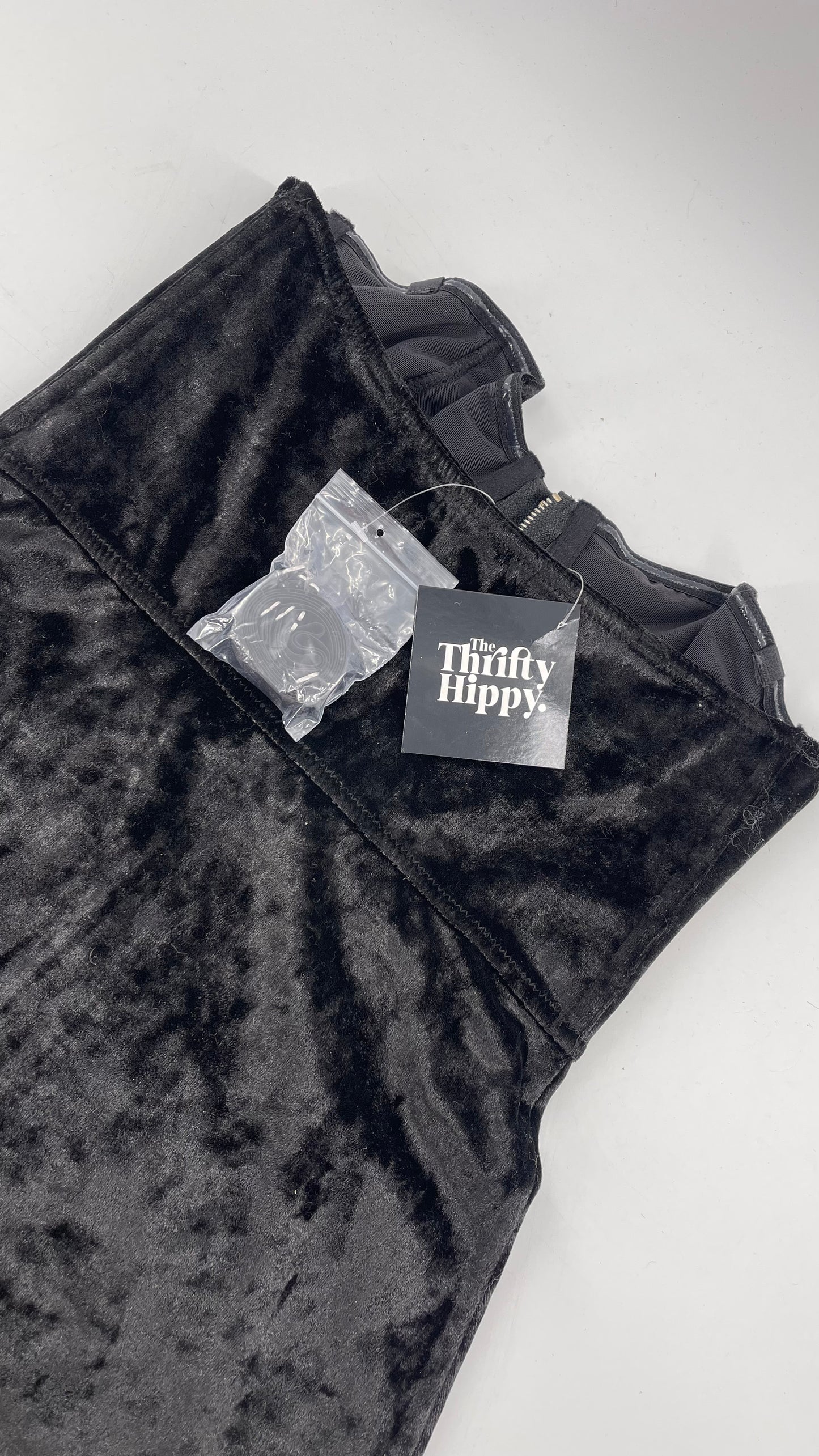 Black Urban Outfitters Zip Front Corset Dress (Small)