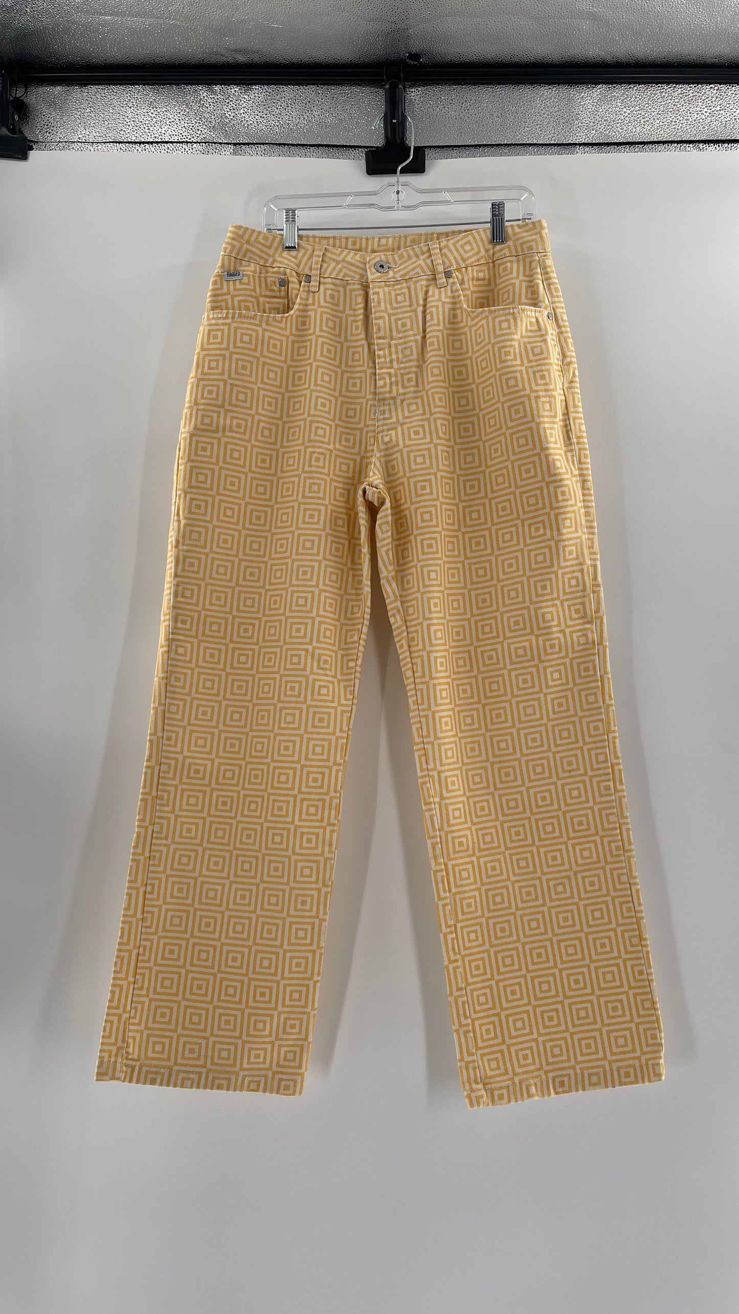 Ragged Priest White/Yellow Square Straight Legs (34)