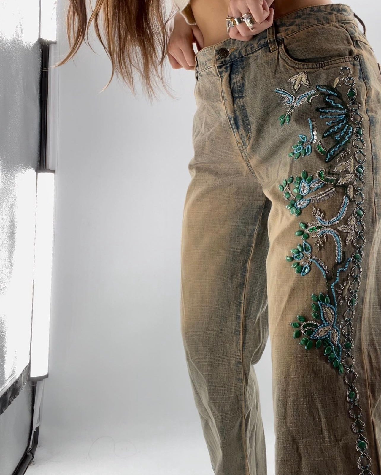 Vintage Jeanology Embellished Jeans (10)