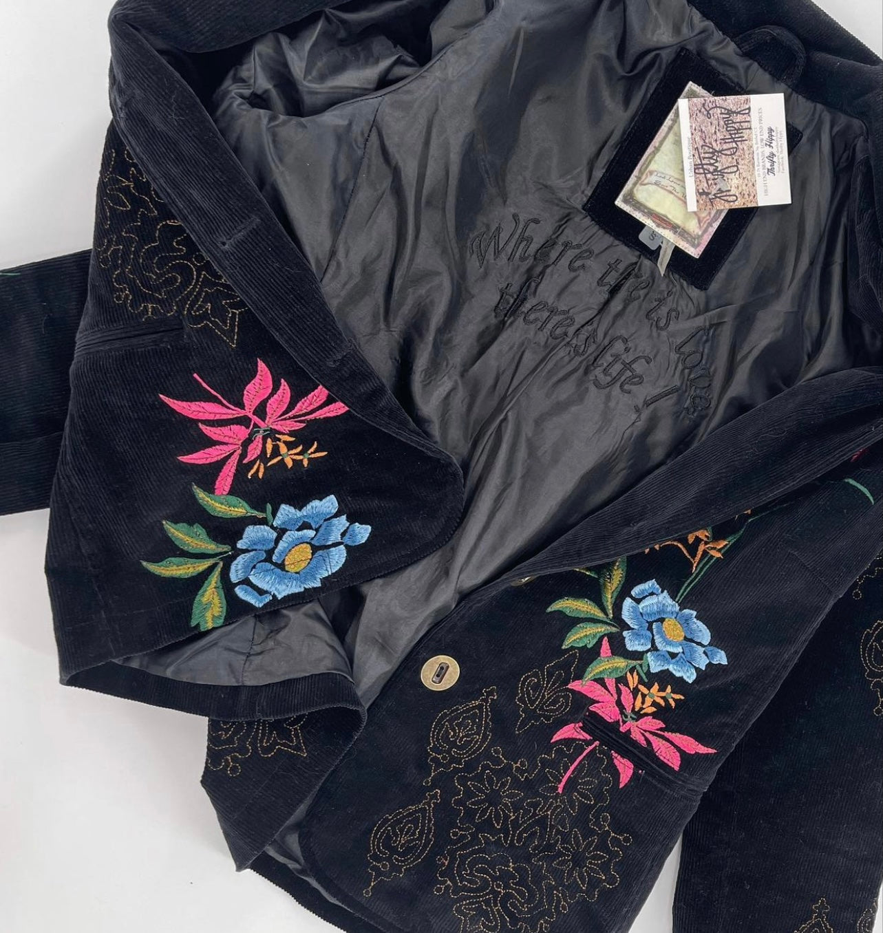 Vintage Paparazzi Embroidered Blazer (S)