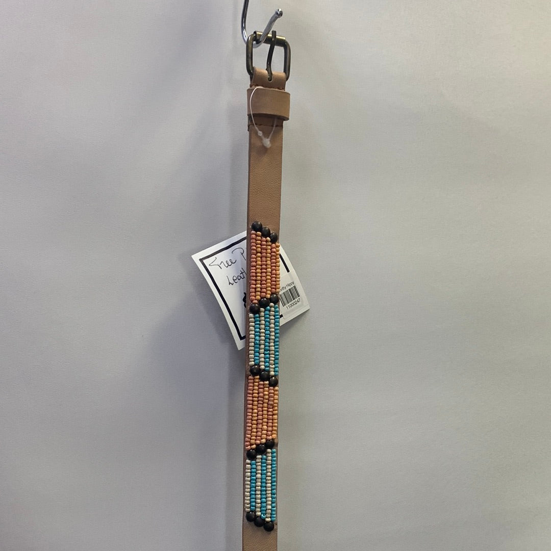 Free People Leather Bead Belt