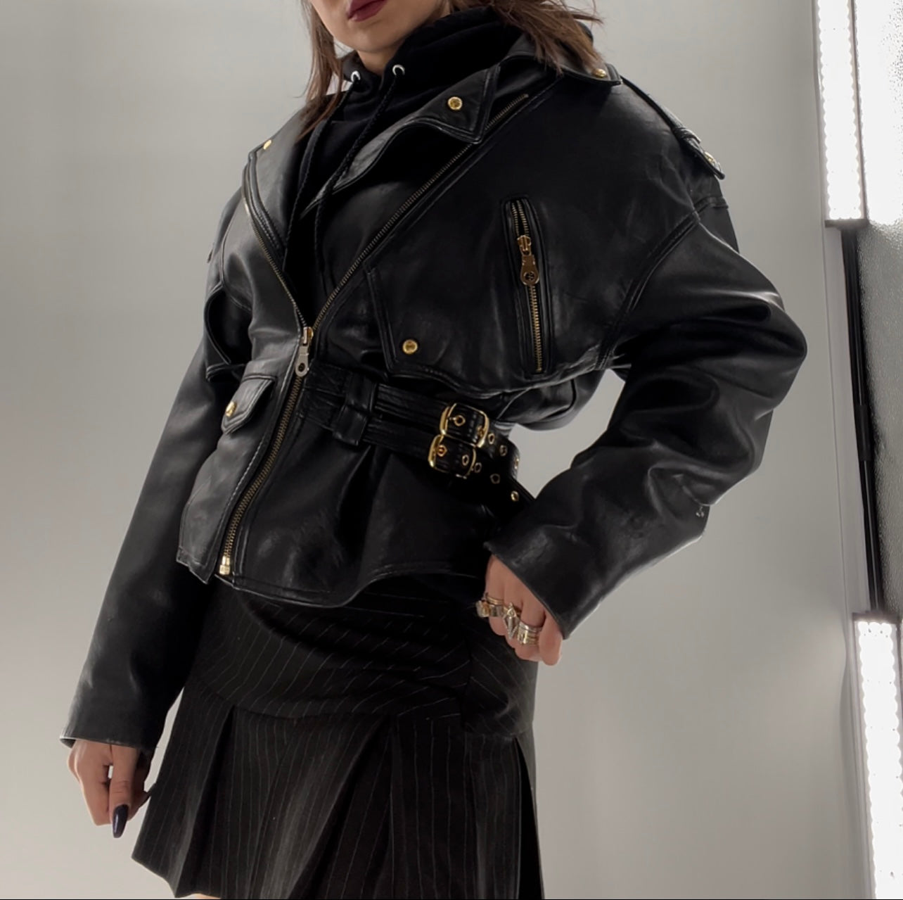 Vintage Studio Siena Leather Moto (Medium)