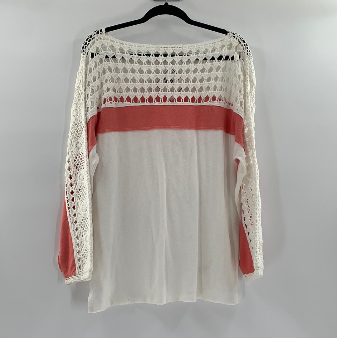 Free People knit crochet long sleeve (S)