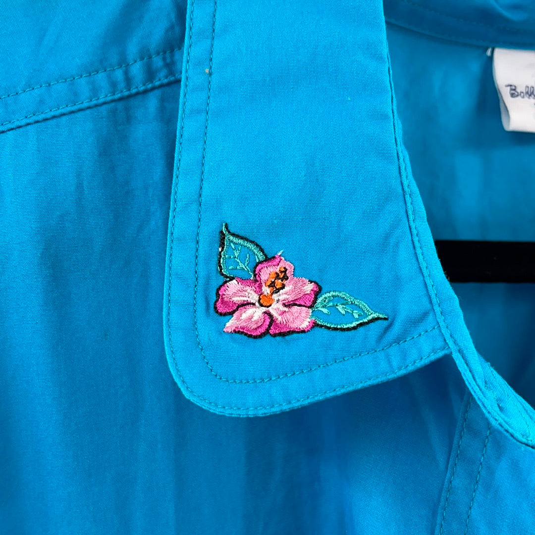 Vintage Embroidered Button Up (XXL)