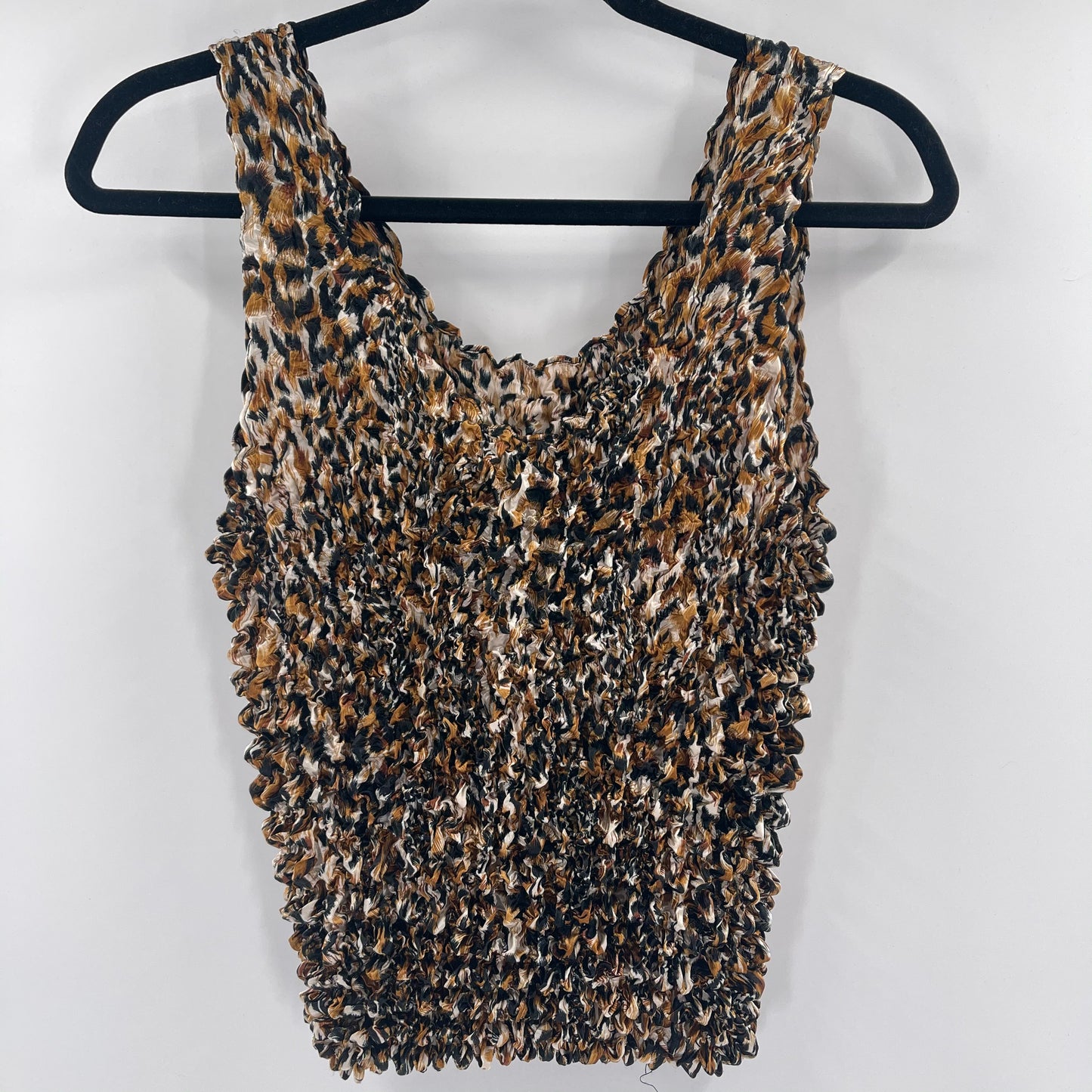 Vintage Cheetah Print Popcorn Tank (M)