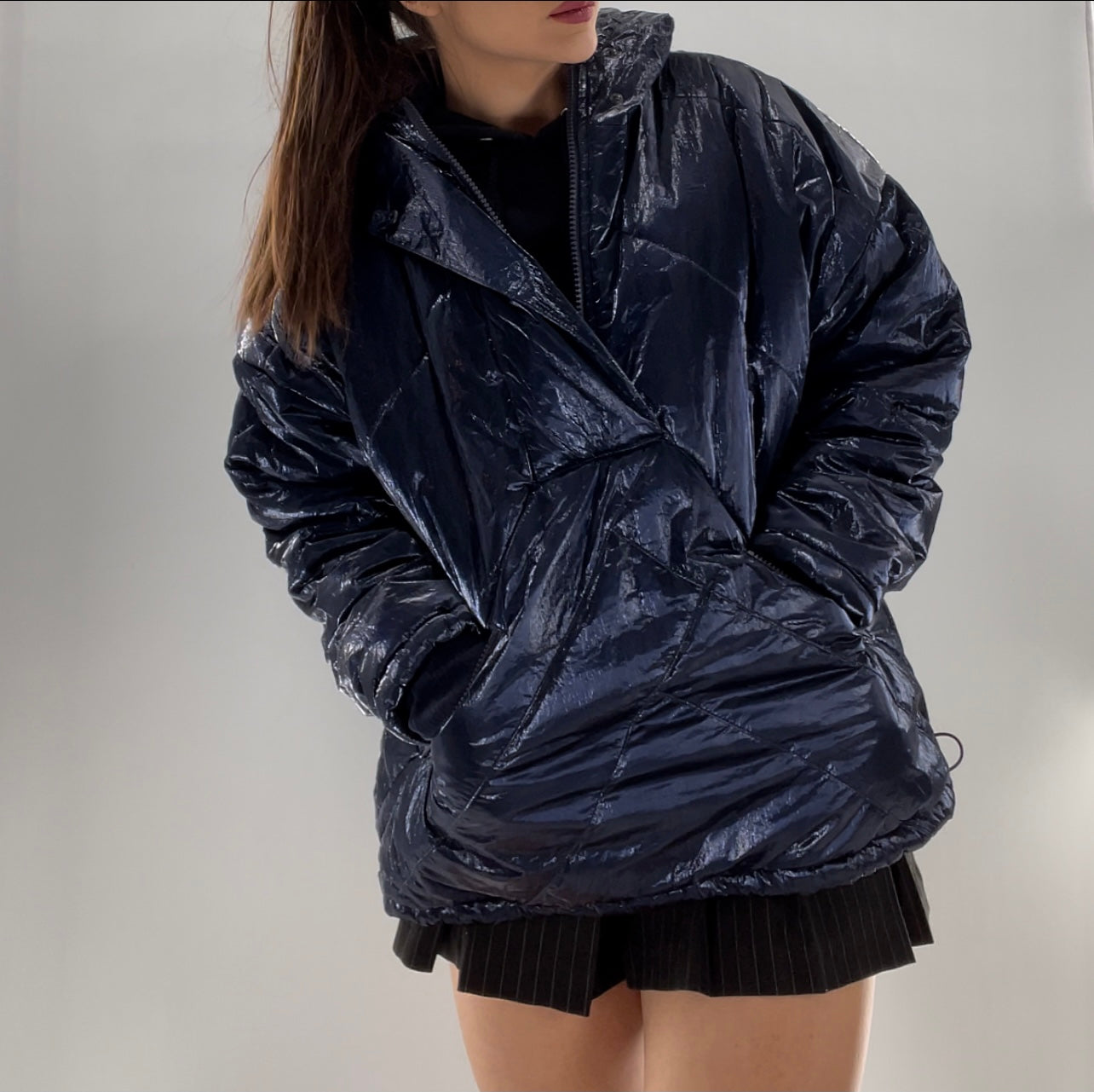 Free People Navy Blue Puffer (Medium)