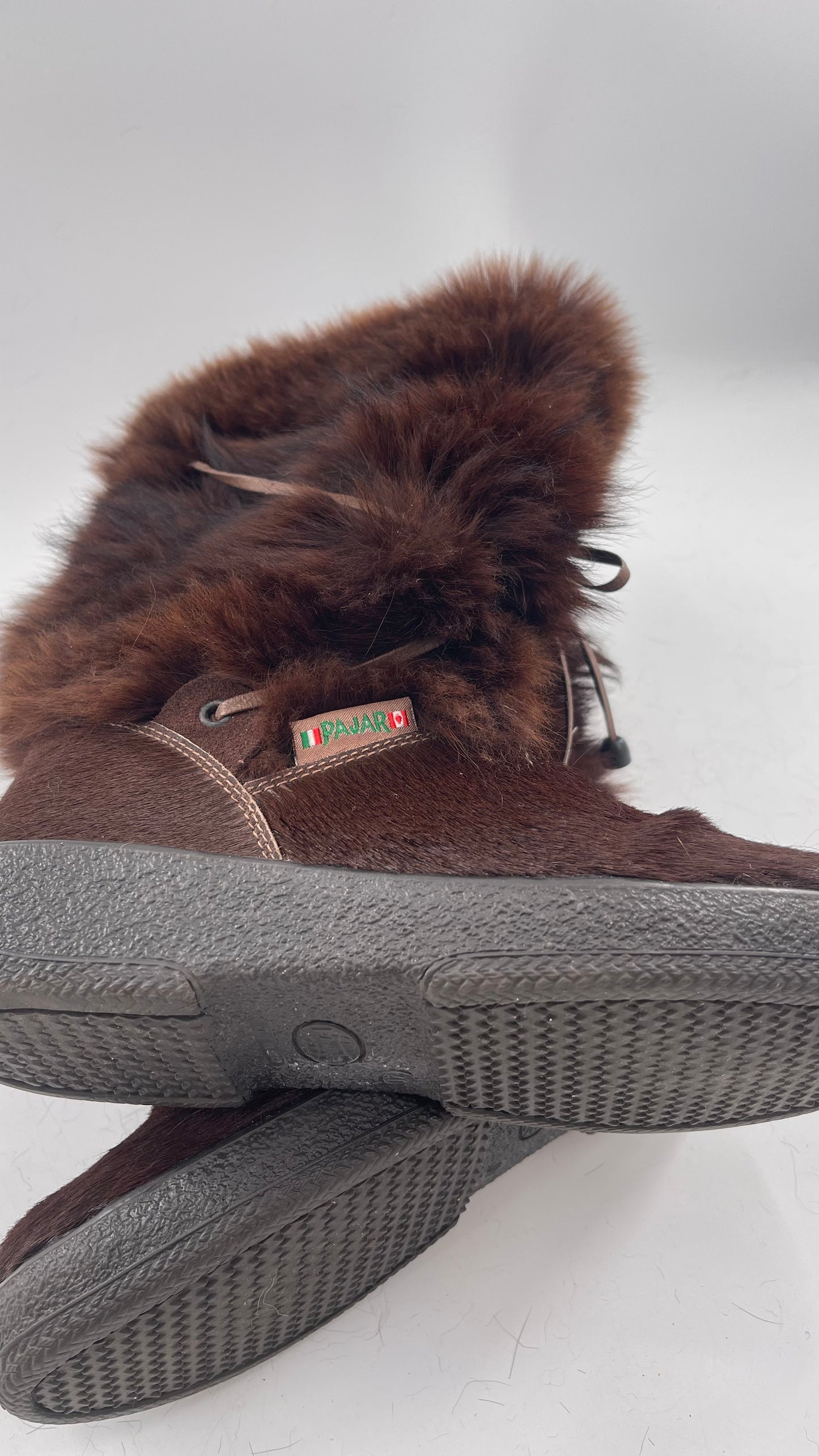 Pajar Vintage Brown Fur Boots - Made In Italy - Size 40