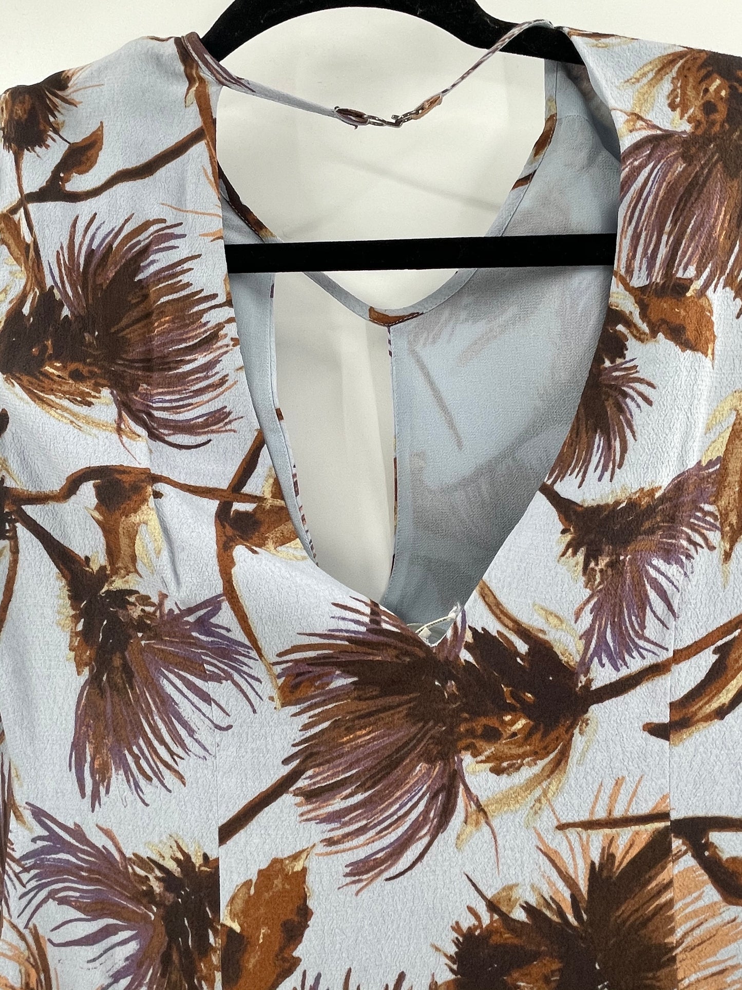 Kimchi Blue Powder Blue Palms Dress (Sz XS)