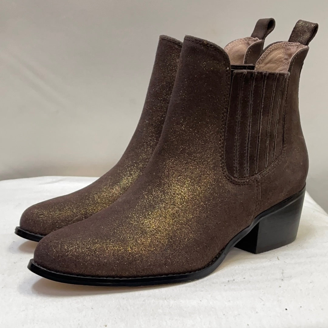 Anthropologie Glitter Boots