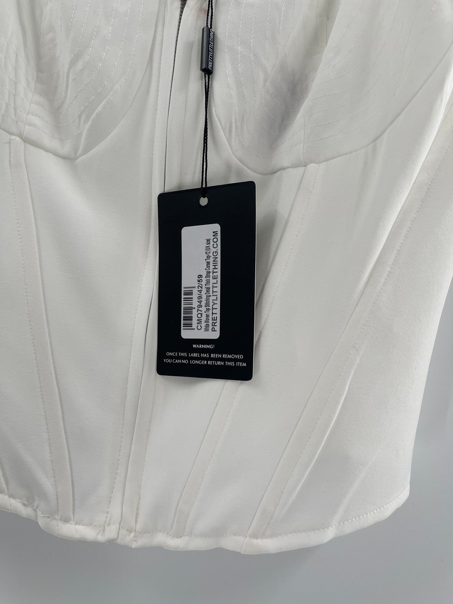 Pretty Little Thing White Bustier (8)
