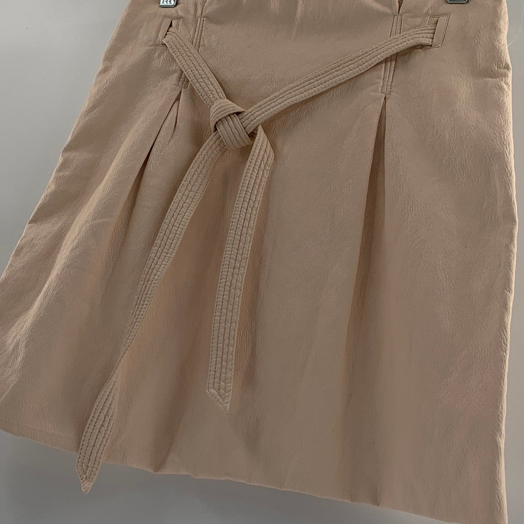 Free People light pink Vegan Leather mini skirt (Sz 2)