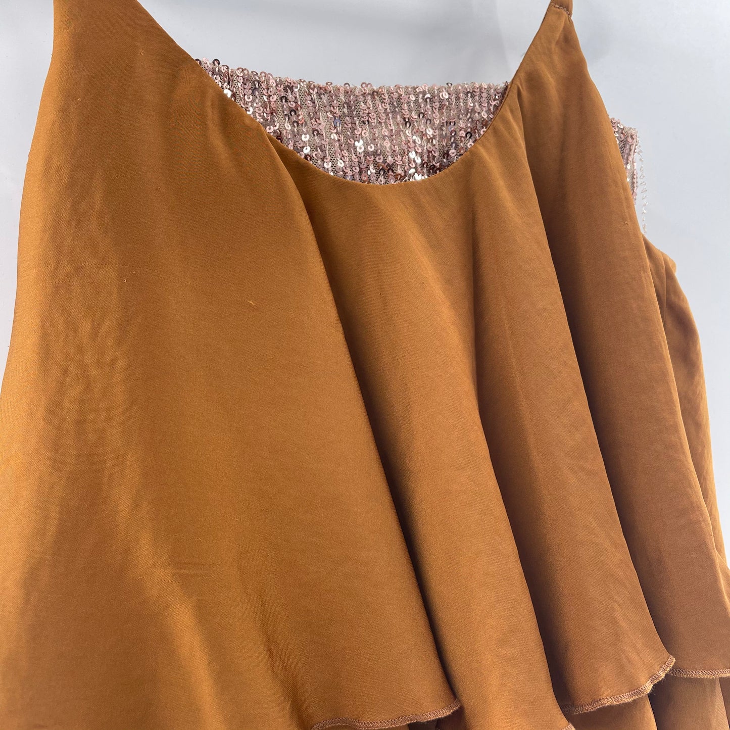 Intimately Free People Bronze Sequin/Satin Tank (XS)