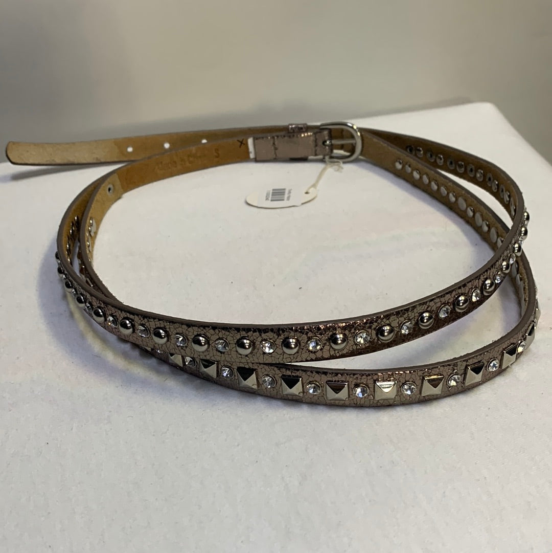 Studded Metallic Texture Belt