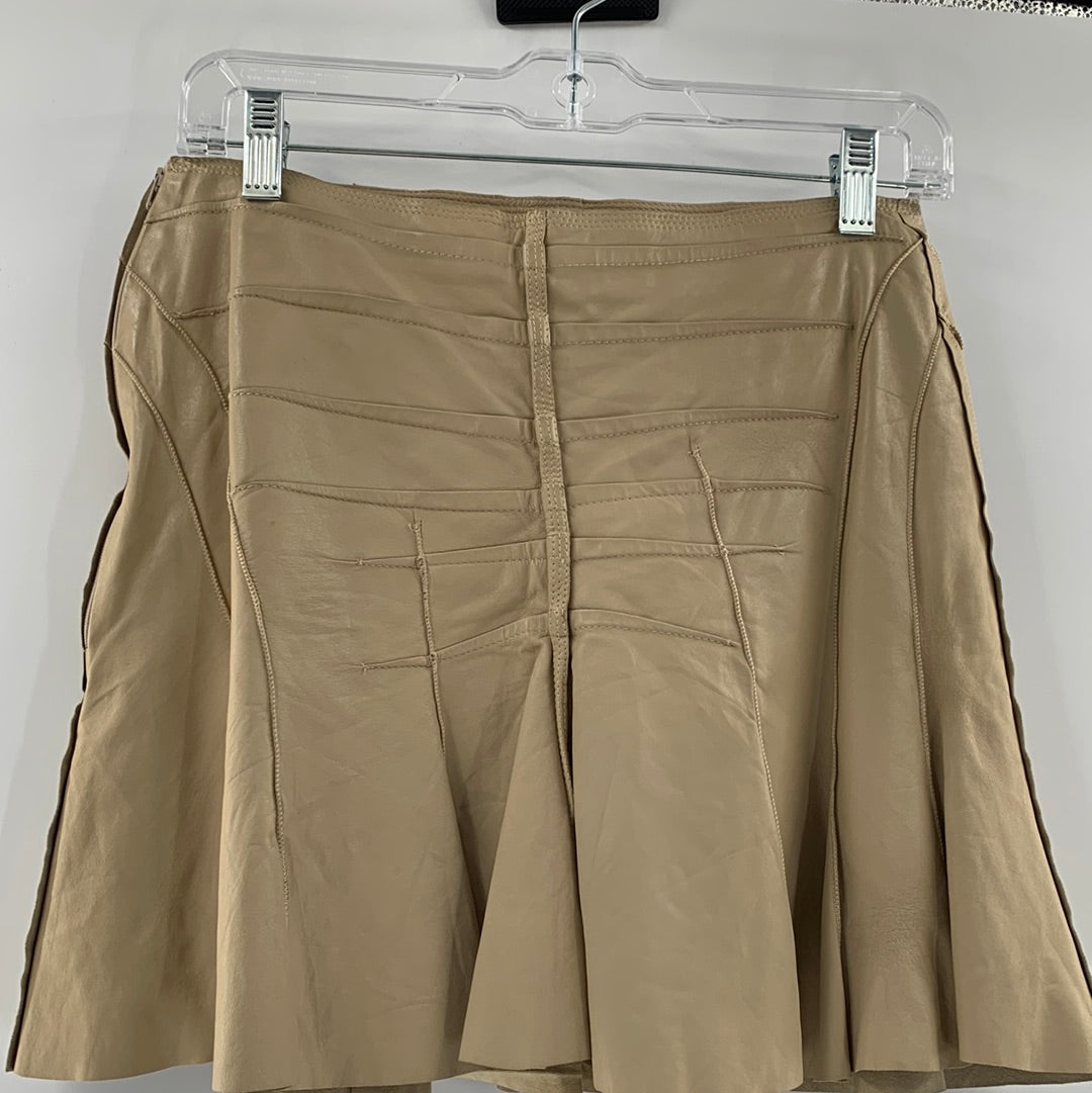 Vintage Leather Plein Sud Skirt (Sz S)