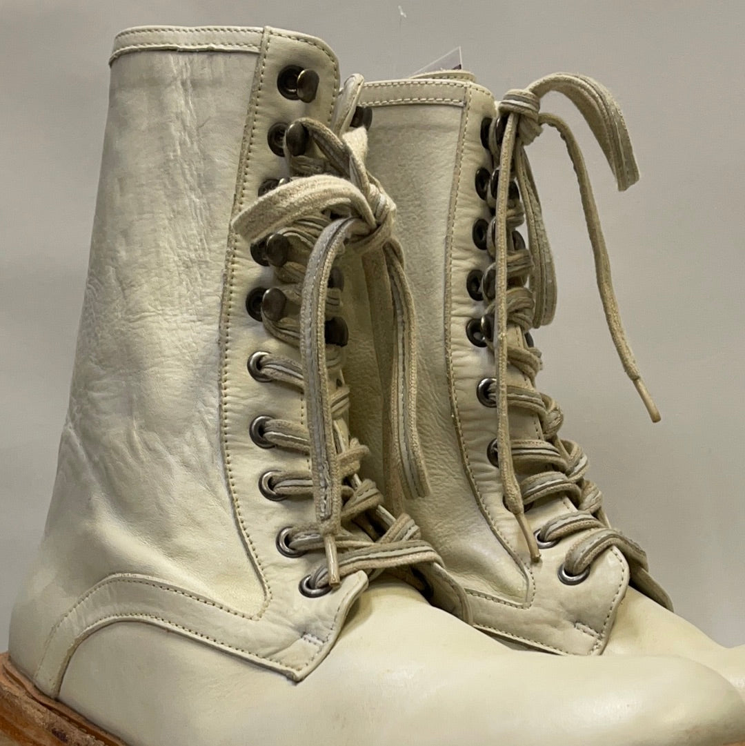 Free People White Combat Boots
