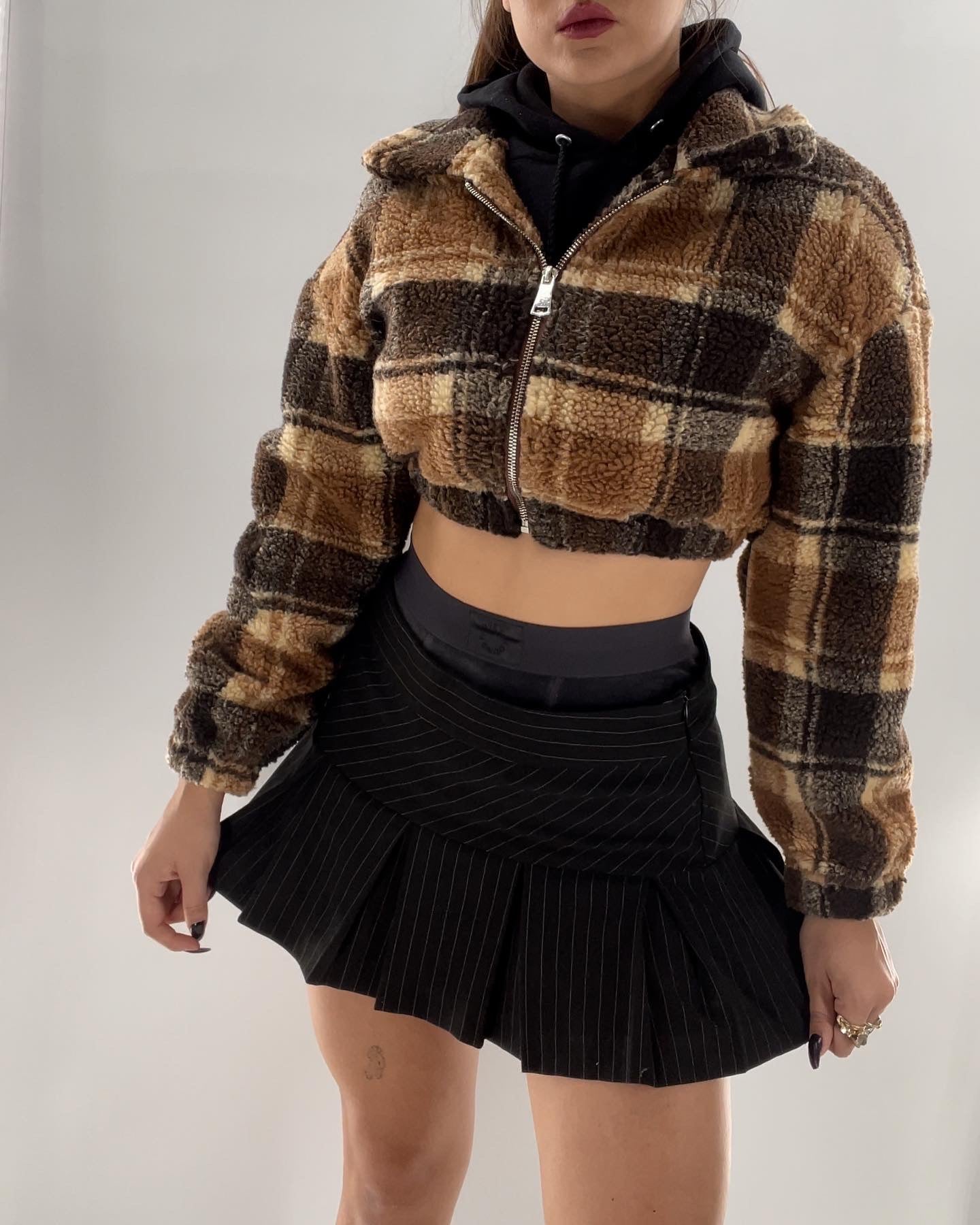 Cropped Teddy Sherpa Jacket