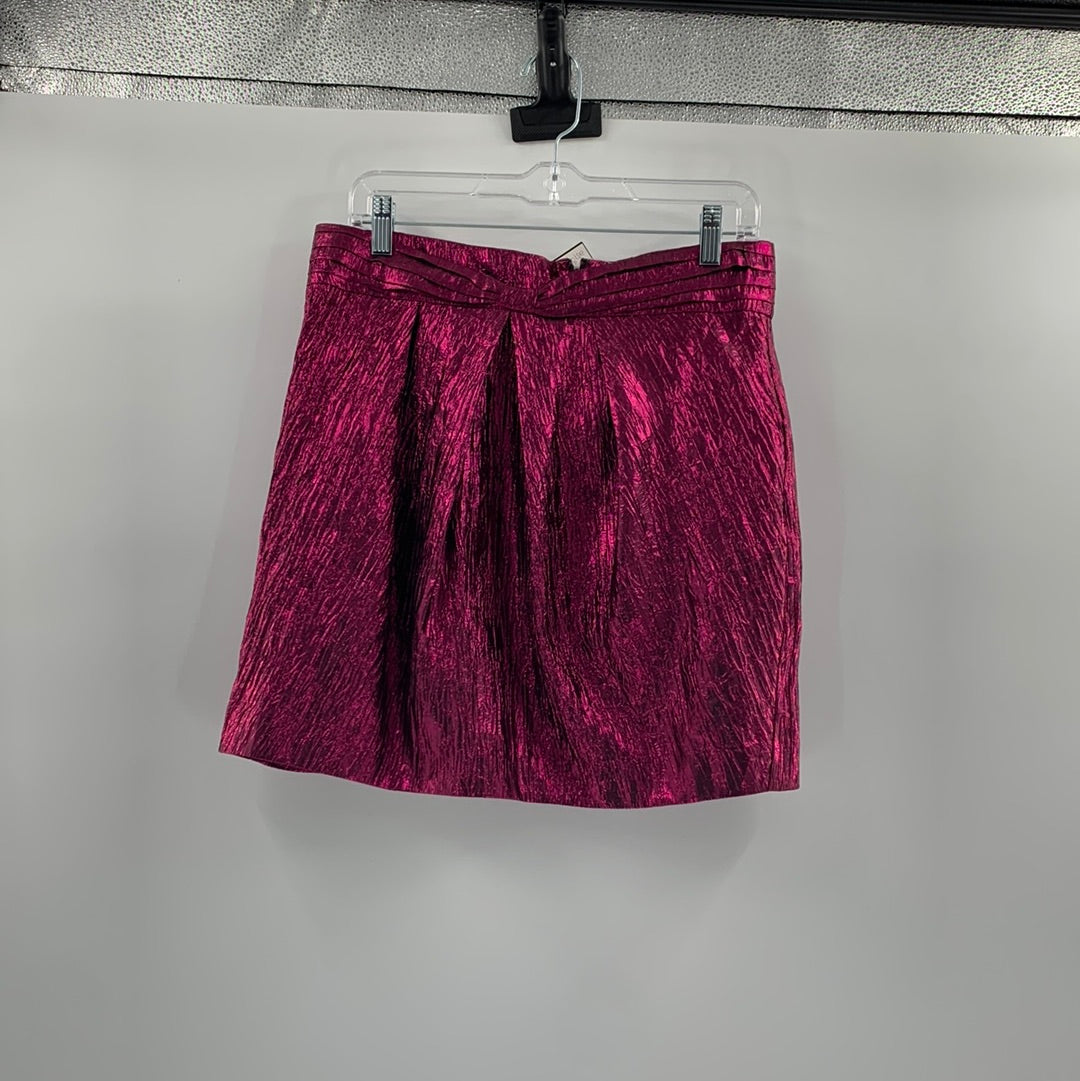 Silence Noise - Anthropologie - Metallic Pink Pleated Crinkle (Size Large)