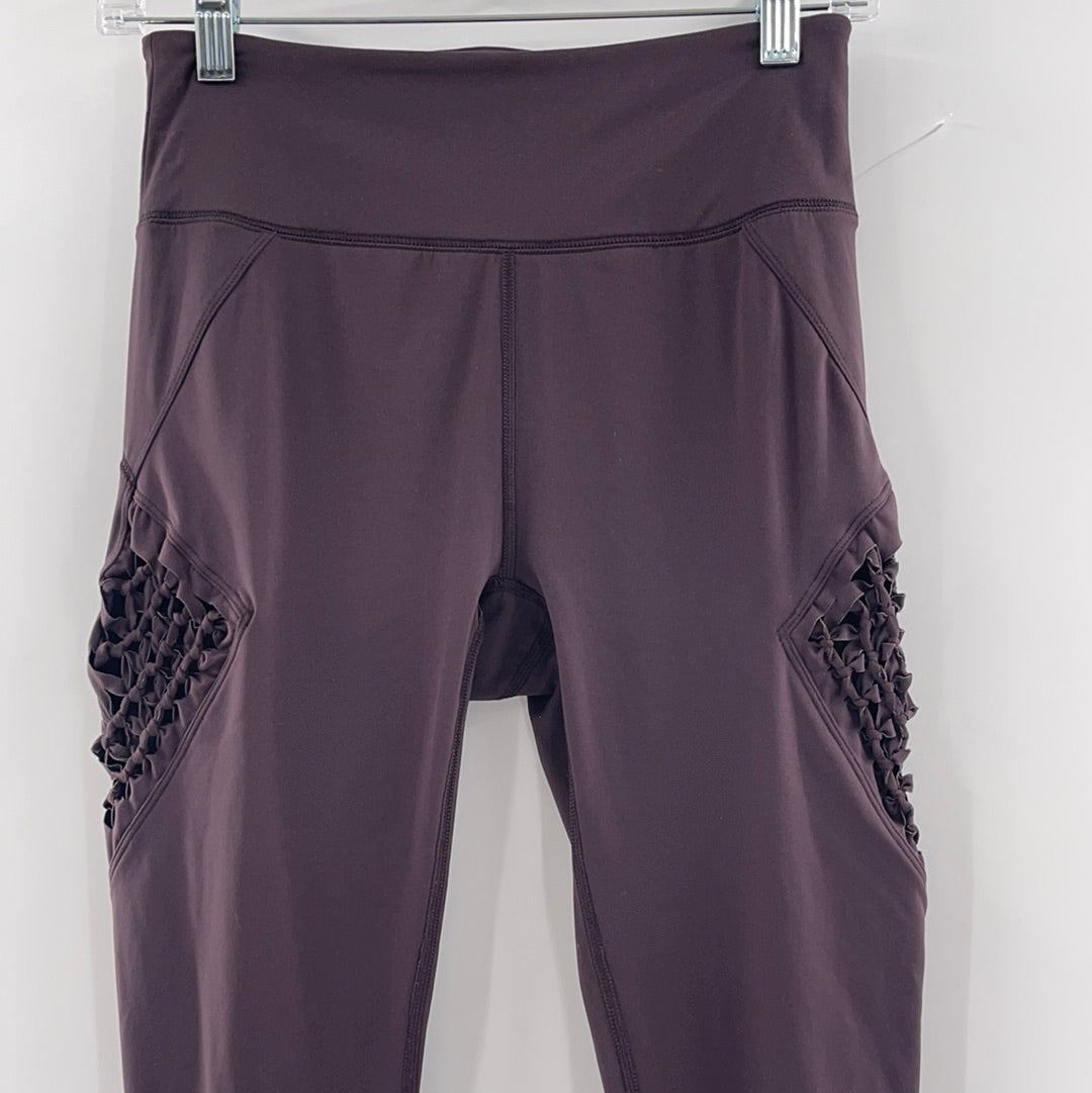 Free People Movement Grey Leggings with netted side details