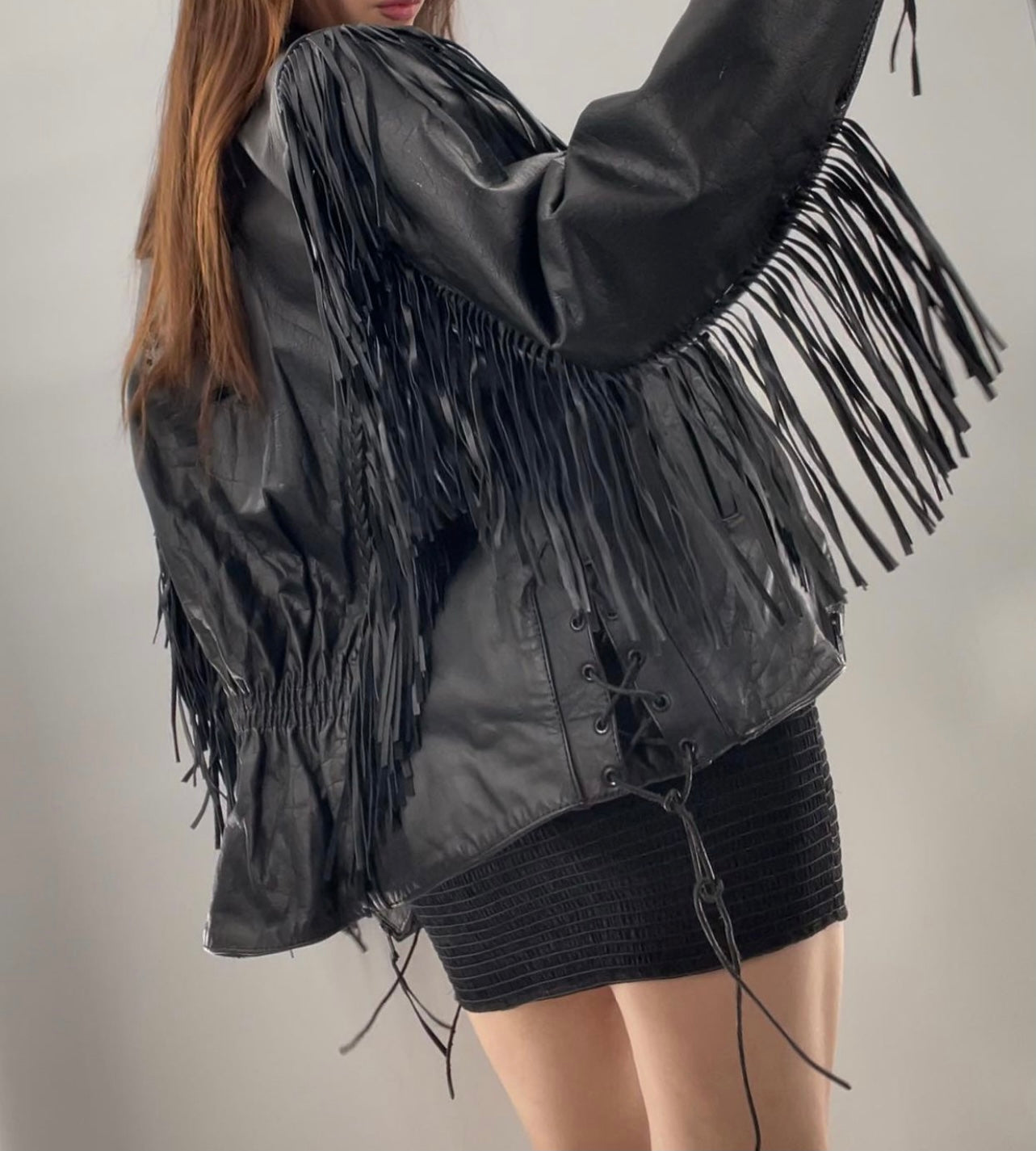 Vintage YUKON Fringed Moto Jacket (XXXL)