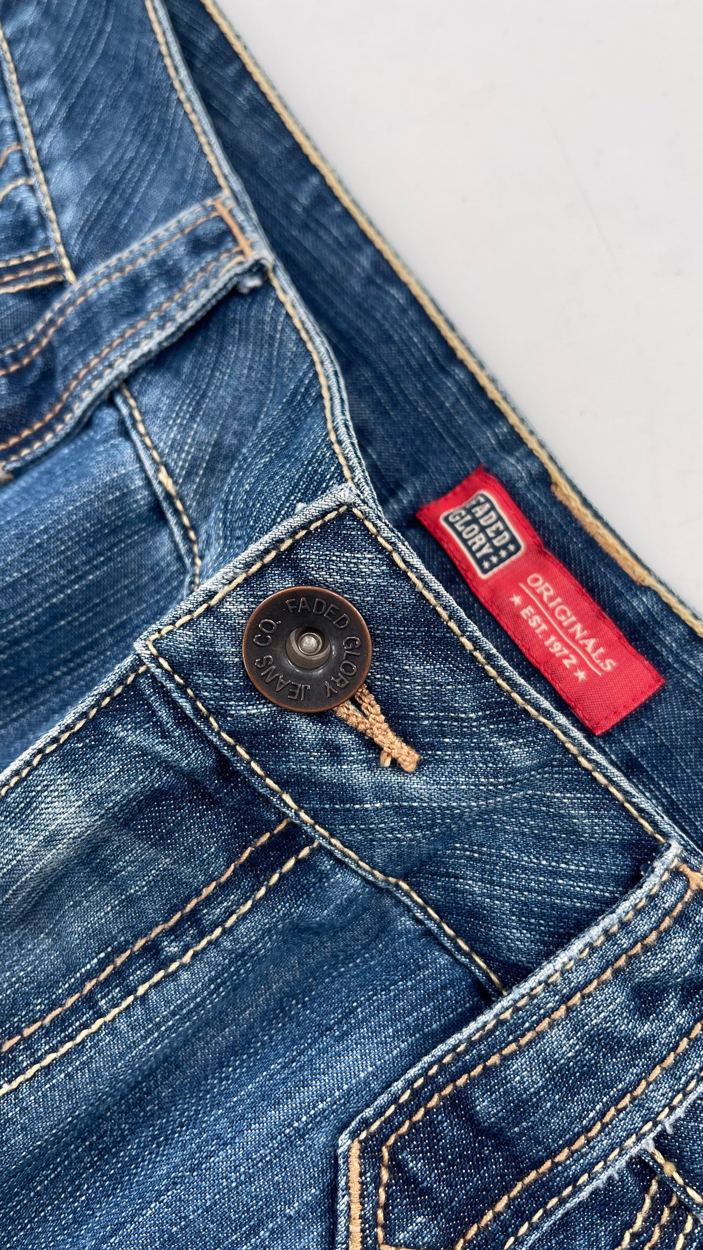 Deadstock Vintage Faded Glory Denim Mini Skirt (14)