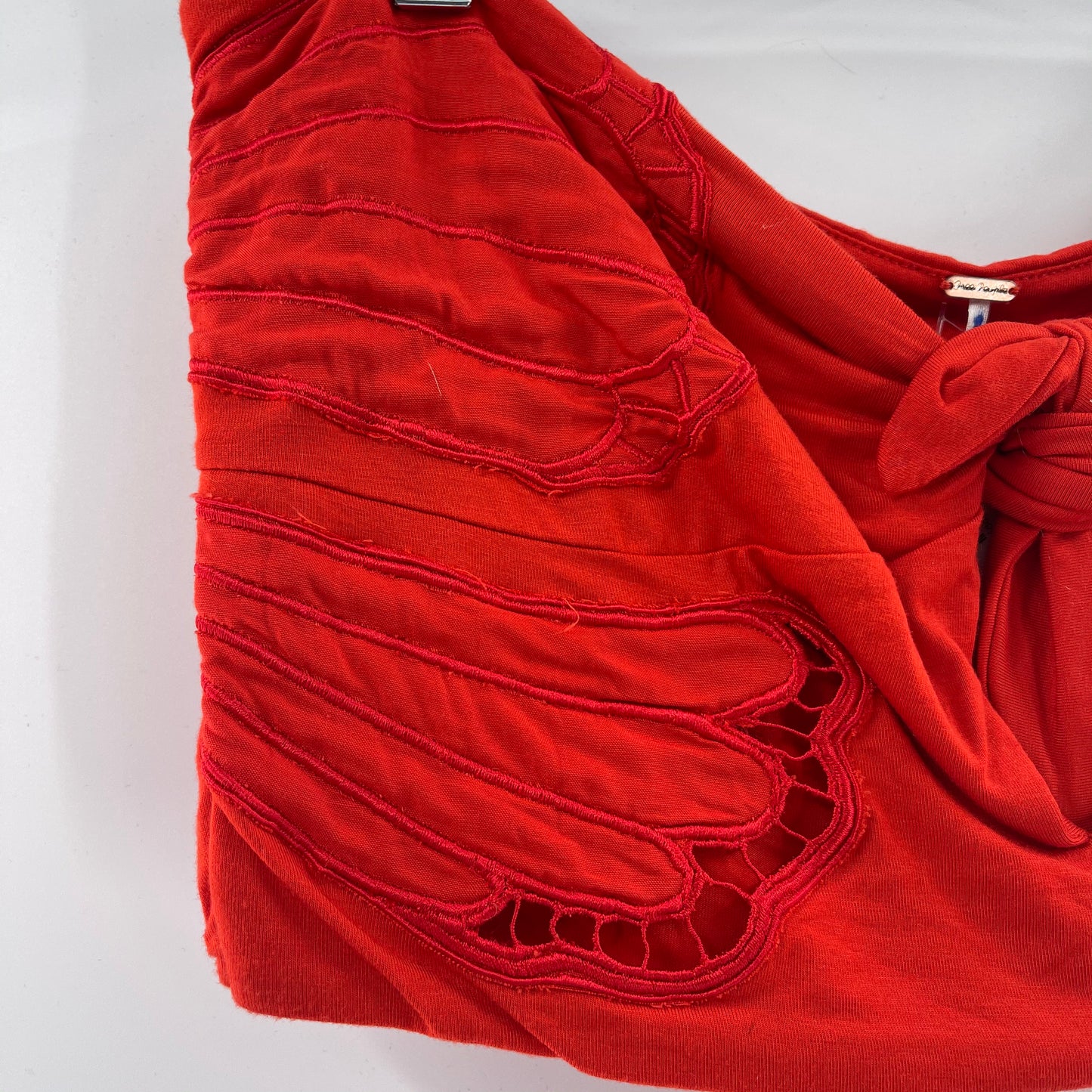 Free People Orange Cropped Tube Top (L)
