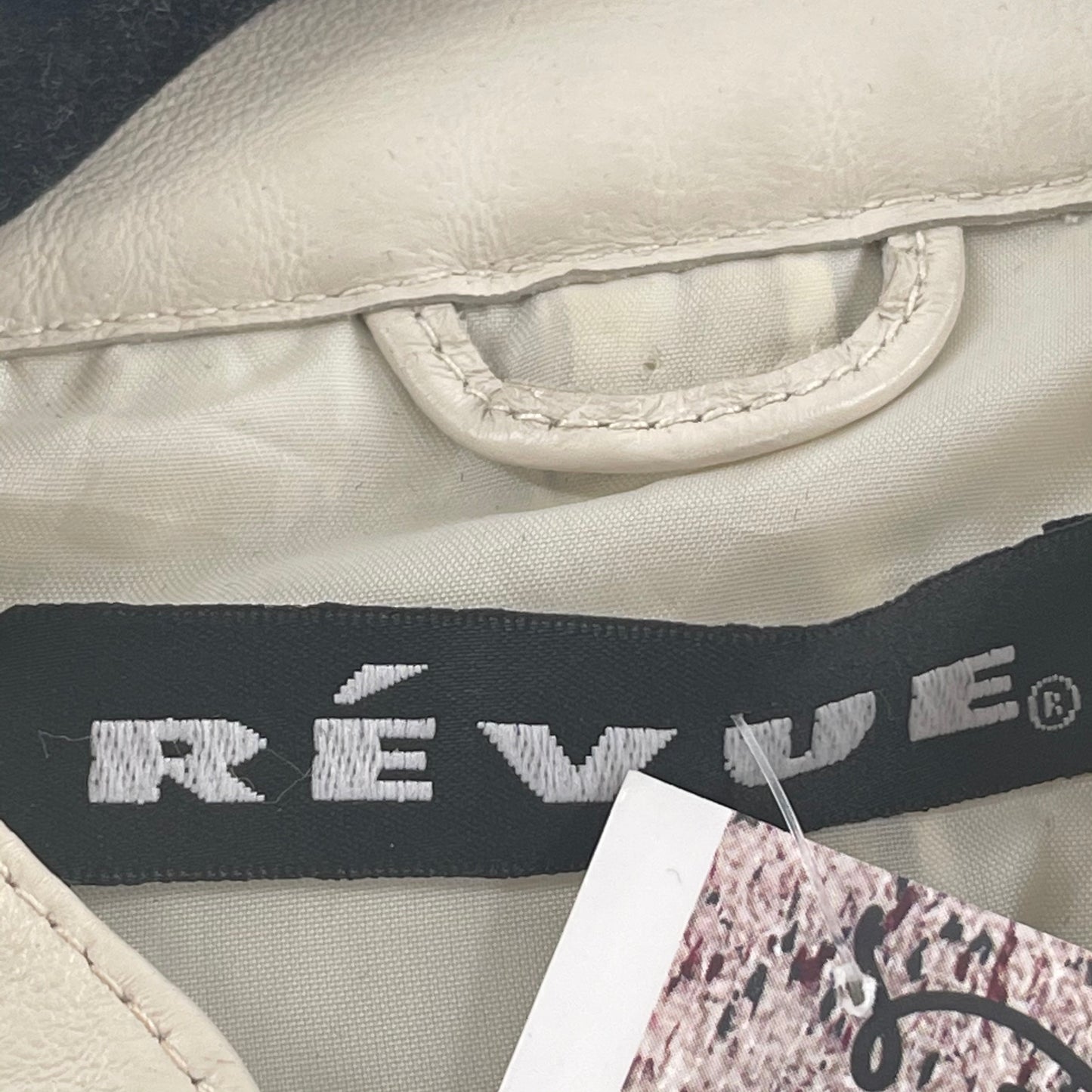 Vintage Revue Leather Checker Patterned Leather Blazer (M)