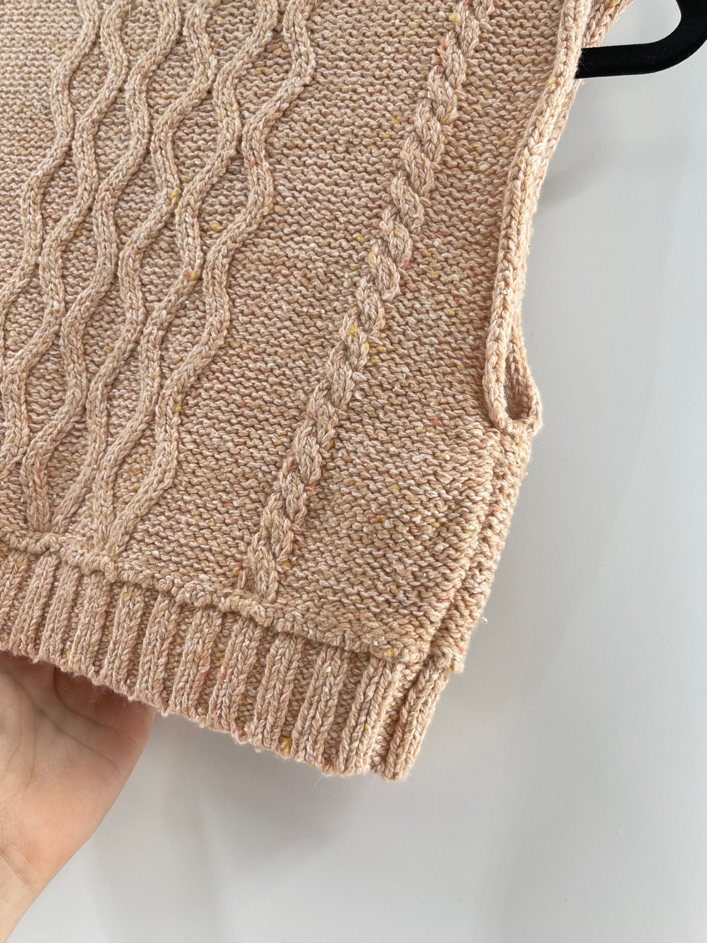 Urban Outfitters Beige Cropped Sweater Tank (Medium)