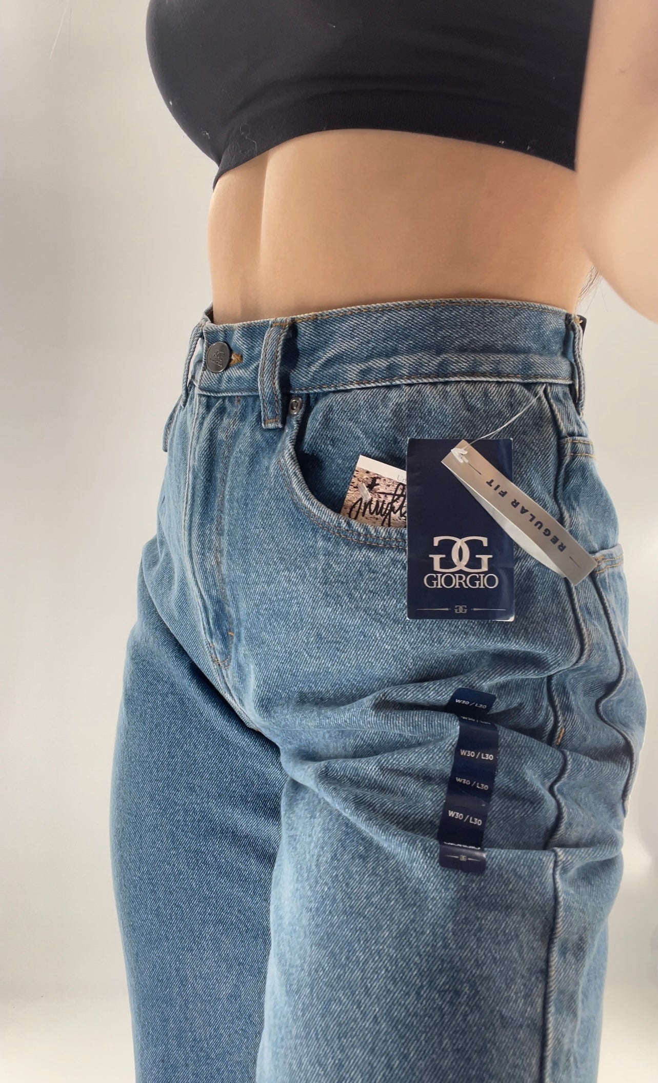 Deadstock Vintage Giorgio Light Wash Denim Straight Leg Jeans Size 30/30