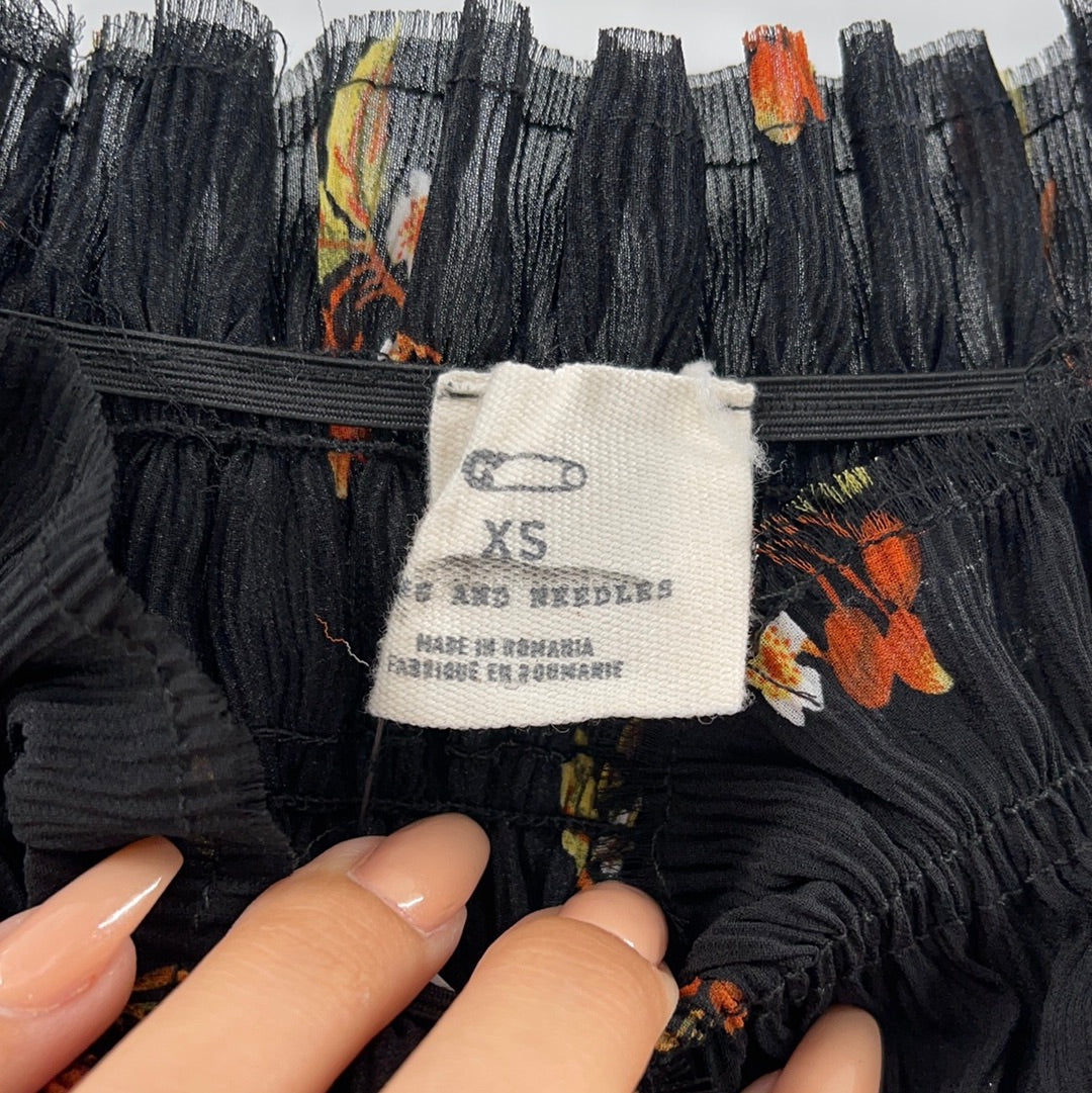 Pins and Needles Black Smocked Tube Top (XS)